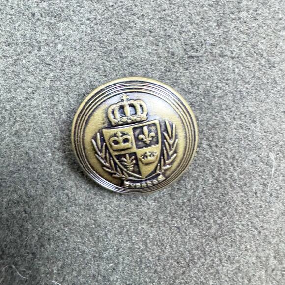 NWOT Express Military Double Breasted Pea Coat Jacket Olive Green Red Large - Picture 5 of 8